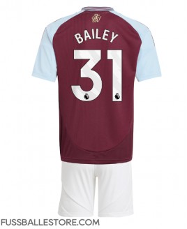 Günstige Aston Villa Leon Bailey #31 Heimtrikotsatz Kinder 2024-25 Kurzarm (+ Kurze Hosen)